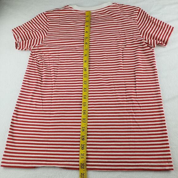 Pabst Blue Ribbon Shirt Womens Small T Shirt Tee Striped Red White Top Preppy - Picture 3 of 8